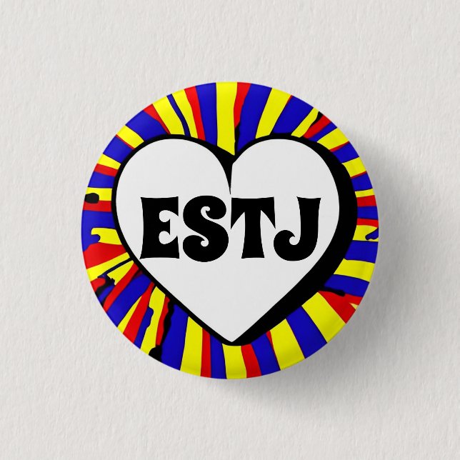 ESTJ MBTI 3 Cm Runder Abzeichen Button (Vorderseite)