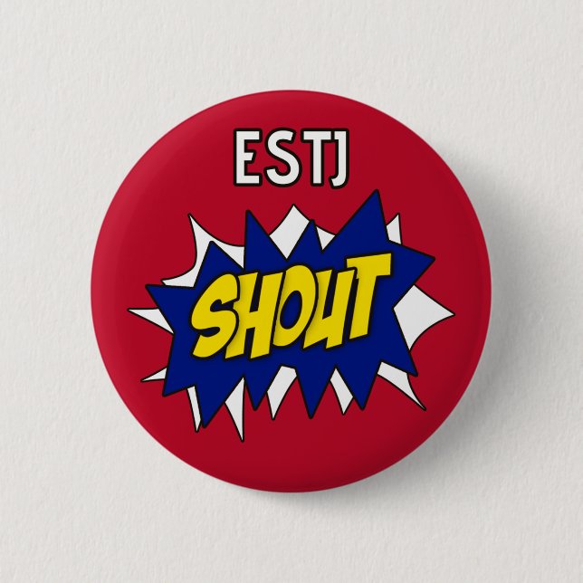 ESTJ "Ruf!" Knopf Button (Vorderseite)