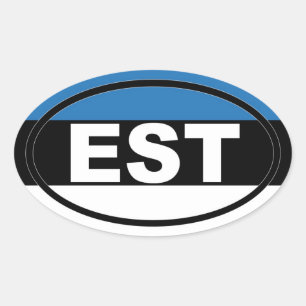 Estland - EST - Europa Ovaler Aufkleber