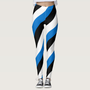 Estland - Farben für die Flagge - Diagonal gestric Leggings