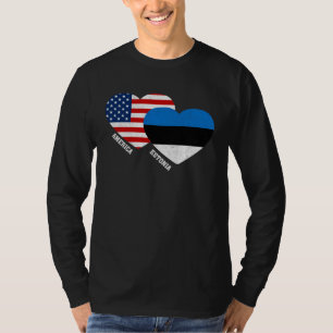 Estland-Flagge Estnisch-amerikanischer Stolz Vint T-Shirt