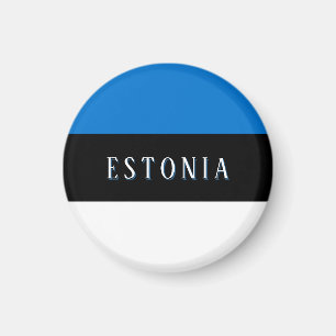 Estland-Flagge (mit Text) Magnet