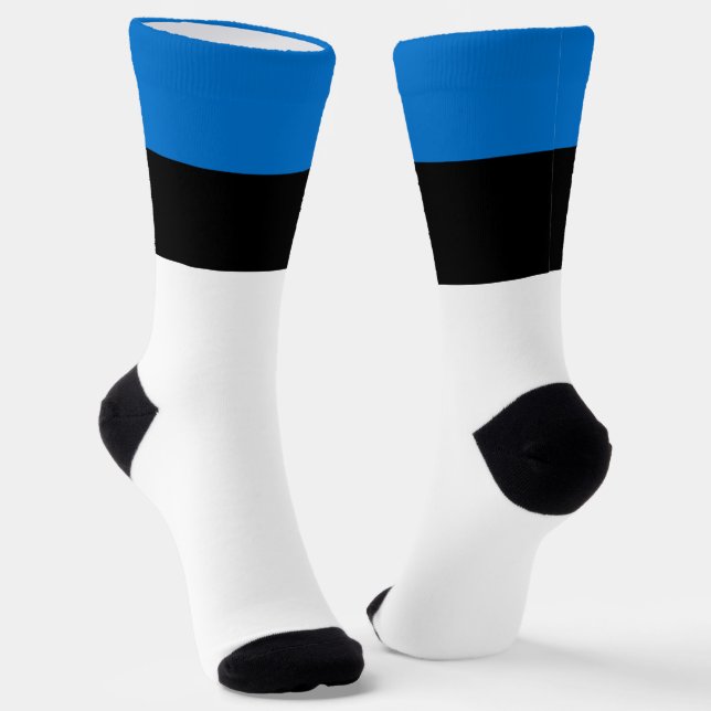 Estland Flagge Patriotisch Estnischer Nationalstol Socken (Gewinkelt)