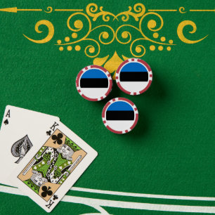 Estland-Flagge Pokerchips