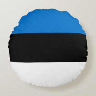 Estland-Flagge Rundes Kissen