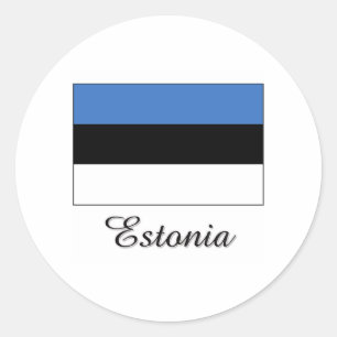 Estland-Flaggen-Entwurf Runder Aufkleber