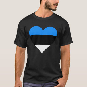 Estland Flaggen Herz Estland gibt Liebe Estland Pu T-Shirt