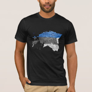 Estland Flaggenfarben Karte T-Shirt