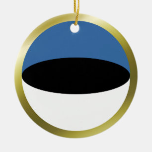 Estland Flaggenornament Keramik Ornament