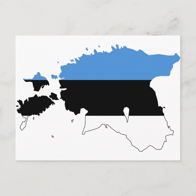 Estland Flaggenplan EE Postkarte (Vorderseite)