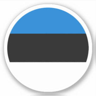 Estland Flaggenrundkleber Aufkleber