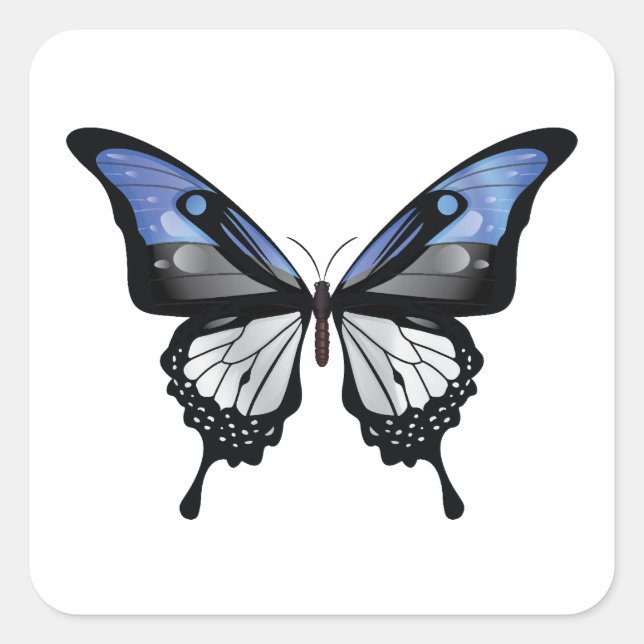 Estland Frack Butterfly Flag Aufkleber (Vorderseite)
