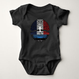 Estland Französisch-Frankreich-Tree-Roots-Flag Baby Strampler
