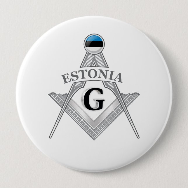 Estland Freimaurerei Zeichen Button (Vorderseite)