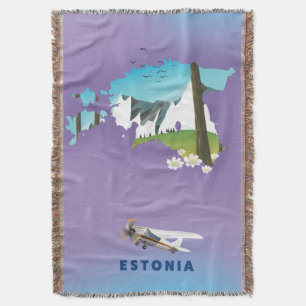 Estland Illustriertes touristisches Plakat Decke