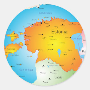 Estland Karte Stickers