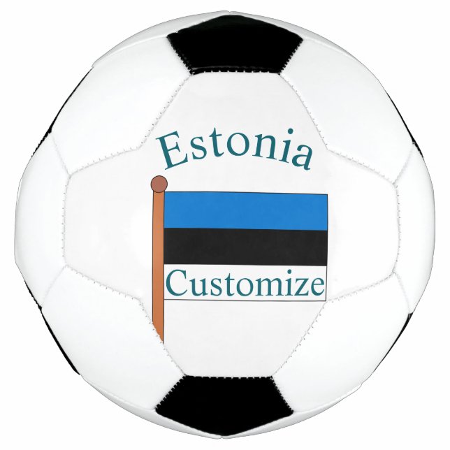 Estland Länderflagge Thunder_Cove Fußball (Vorderseite)