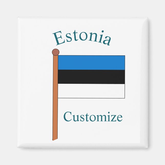 Estland Länderflagge Thunder_Cove Magnet (Vorne)
