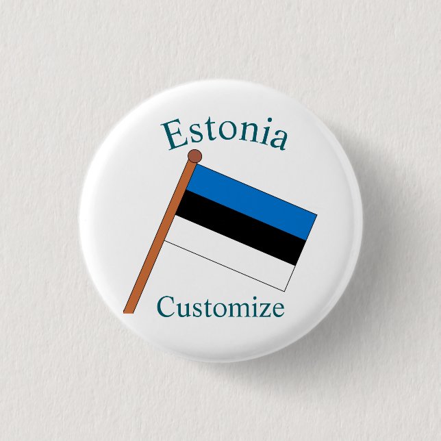 Estland Landesflagge Thunder_Cove Button (Vorderseite)