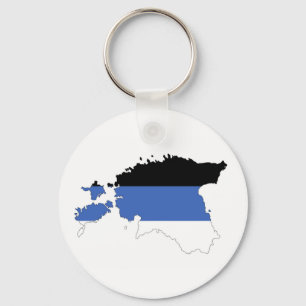 Estland-Landesflaggekarten-Formsymbol Schlüsselanhänger