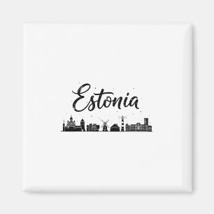 Estland Panorama Reise Urlaub Outfits Magnet