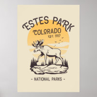 Estland Park Colorado Nationalpark Moose Sunset