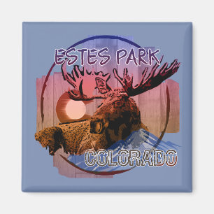 Estland Park Colorado rustikaler Elchmagnet Magnet