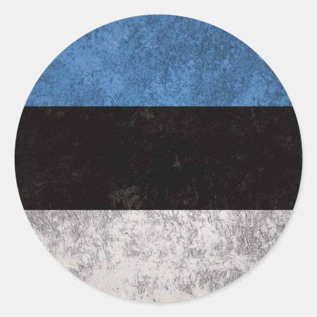 Estland Runder Aufkleber (Vorderseite)