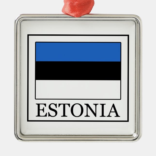 Estland Silbernes Ornament (Vorne)