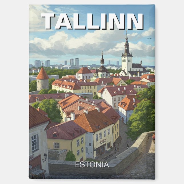 Estland Tallinn Travel Magnet (Vorderseite)