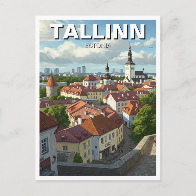 Estland Tallinn Travel Postkarte (Vorderseite)