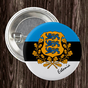 Estland-Taste, patriotische estnische Flaggenmode Button
