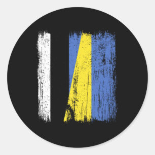 Estland Ukraine Halbflagge Estnische Ukrainische H Runder Aufkleber