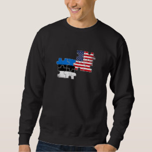 Estland USA Estnische Amerikanische Flagge Sweatshirt
