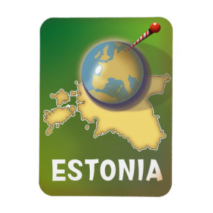 Estland Vintage Reiseposter Karte Magnet