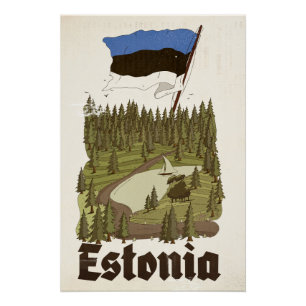 Estland Vintage-Reiseposter Poster