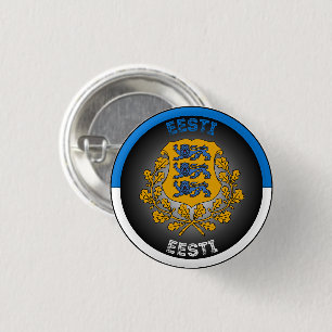 Estland Wappen Kreisform Button