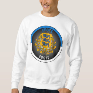 Estland Wappen Kreisform Sweatshirt
