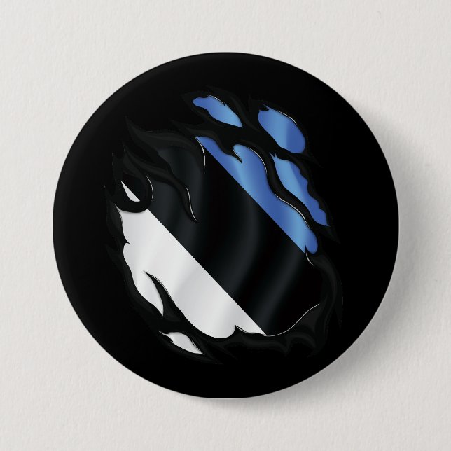 Estland zerrissene Flagge Button (Vorderseite)