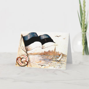 Estlands 1. nationale Postkarte - freier Raum