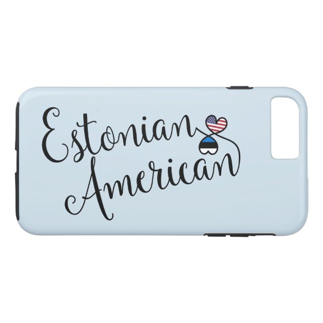 Estnisch American Enwined Hearted Cell Case (Rückseite (Horizontal))
