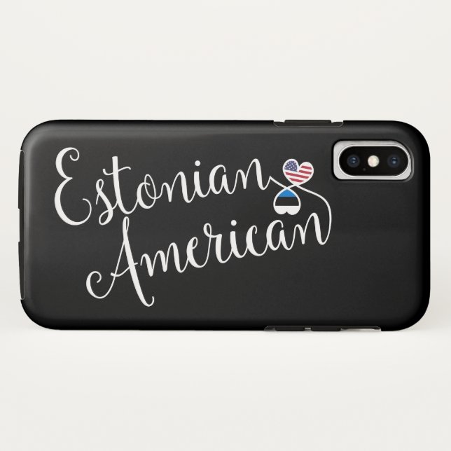 Estnisch American Enwined Hearted Cell Case (Rückseite (Horizontal))