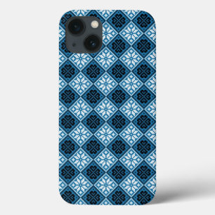 Estnisch Blau Schwarz und Weiß Mitten Muster Case-Mate iPhone Hülle