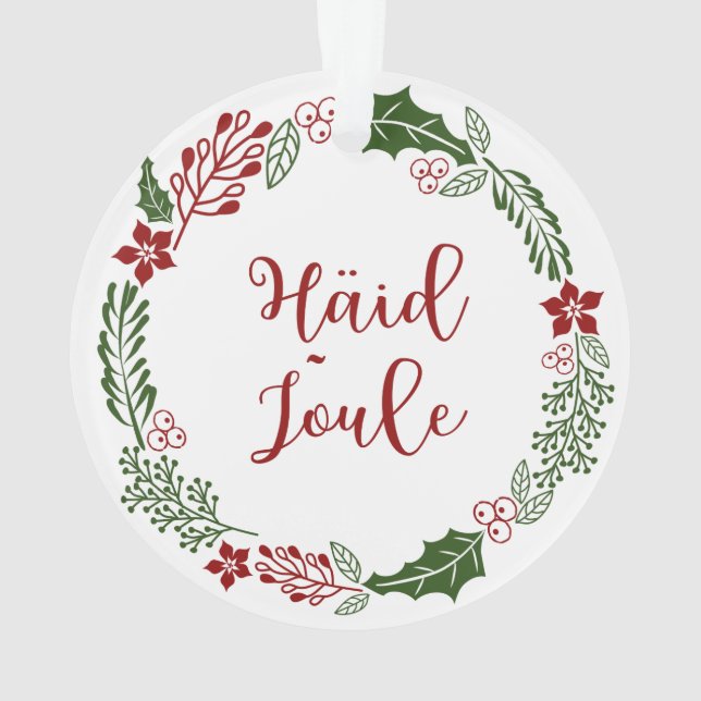 Estnisch MerChristmas Wreath, Häid jõule Ornament (Rückseite)