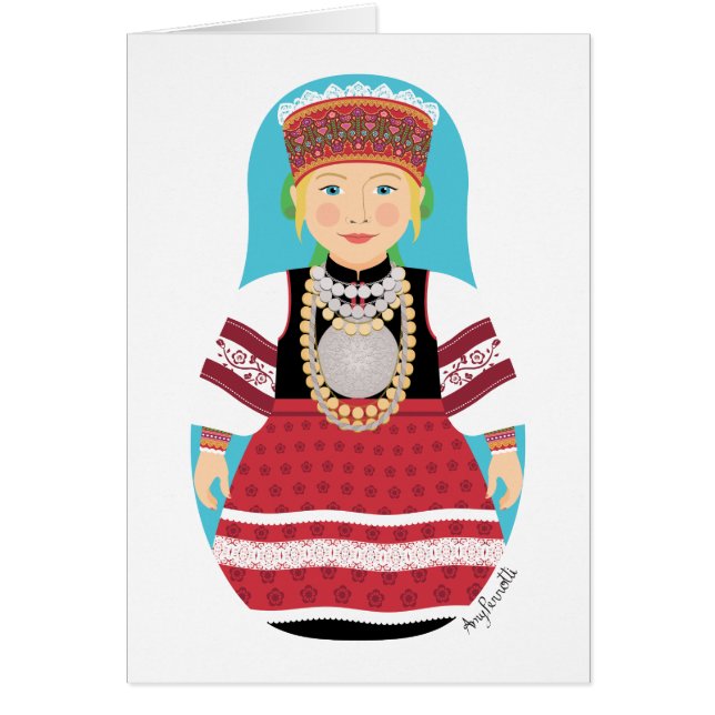 Estnisch, Seto Matryoshka Card (Vorne)