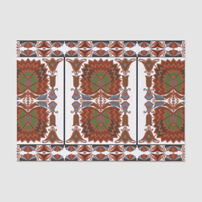 Estnische antike Blumengemälde Seidenpapier (Vorderseite)