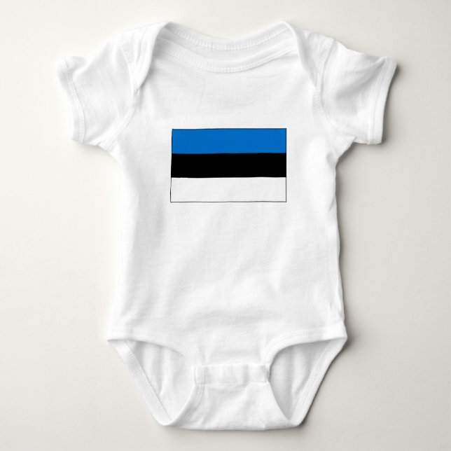 Estnische Flagge Baby Strampler (Vorderseite)