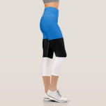 Estnische Flagge Capri Leggings<br><div class="desc">Patriotische Flagge Estlands.</div>
