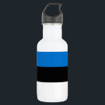 Estnische Flagge Edelstahlflasche<br><div class="desc">Patriotische Flagge Estlands.</div>
