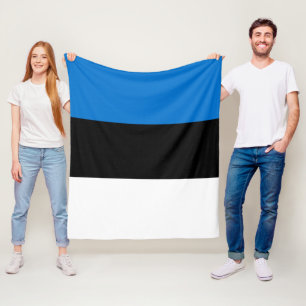 Estnische Flagge Fleecedecke